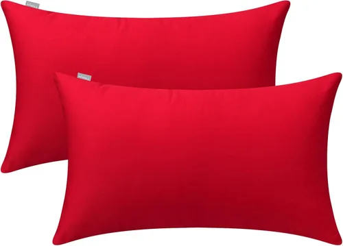 Miniatura 66 de Thmyo - Paquete de 2 fundas de almohada de algodón sólido decorativas cuadradas, fundas de almohada DIY, fundas de almohada en blanco
