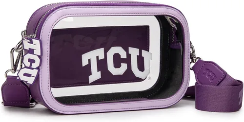 Miniatura 8 de Montana West NCAA Bolsa transparente para eventos de estadio, bolsos para fanáticos de los deportes con correa de nailon ajustable, bolsillo