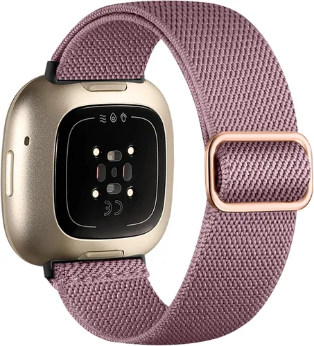 Miniatura 16 de Maledan Banda de Repuesto para Correas Fitbit Sense Hombres Mujeres, Correa de Reloj Elástica de Nylon Transpirable Suave para Versa 3/Versa 4