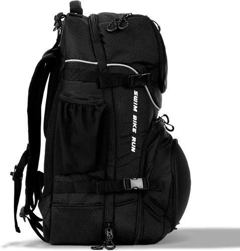 Miniatura 5 de Zoot Ultra Tri Bag, mochila de transición de triatlón con almacenamiento húmedo para hombres y mujeres atletas, día de carrera, viajes y tren, negro