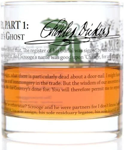 Miniatura 3 de Well Told Classic Literature Rocks Glass – A Christmas Carol por Charles Dickens – Vaso de whisky a la antigua moda para los amantes de los libros