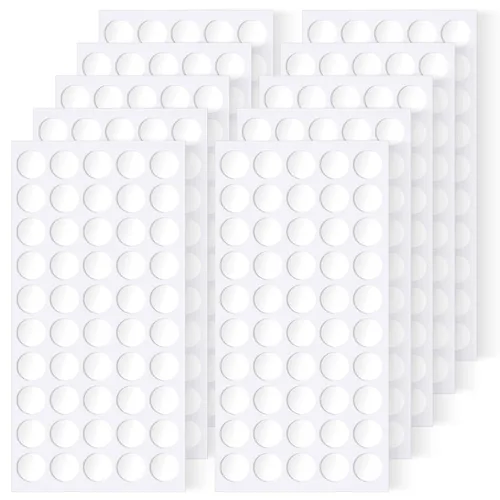 Miniatura 7 de Masilla para pósteres, 500 piezas de puntos adhesivos de 0.24 pulgadas, tachuelas adhesivas extraíbles de doble cara, calcomanías de montaje