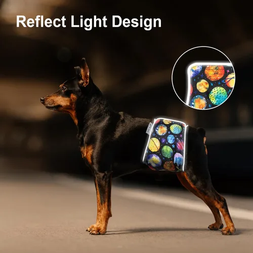 Miniatura 2 de Pet Soft Bandas para el vientre para perros, pañales lavables para perros machos, reutilizables, paquete de 3 unidades para cachorros