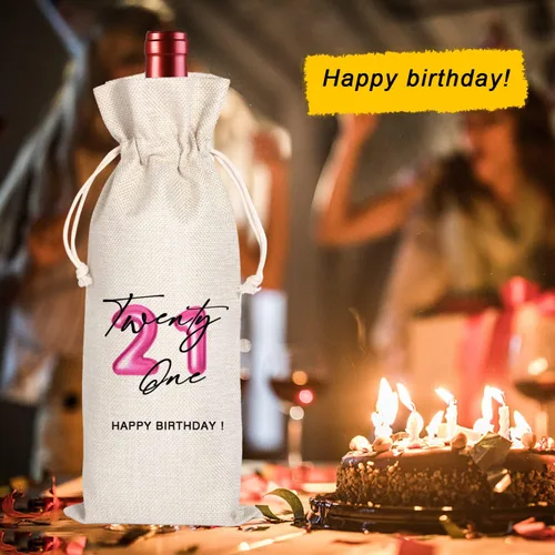 Miniatura 5 de Bolsa de vino de cumpleaños número 21 Regalos para niñas de 21 años Idea de regalo para mejores amigas y hermanas Decoraciones de fiesta