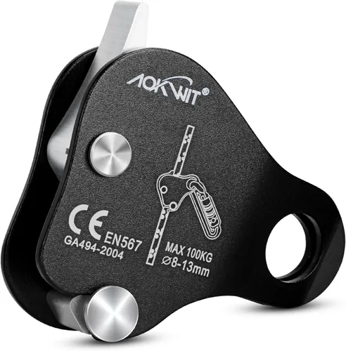 Miniatura 20 de Cuerda de escalada Ascender Grab Protección contra caídas Dispositivo de Belay Equipo de escalada de árboles, Equipo de rapel Ascensor de cuerda