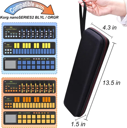 Miniatura 3 de LTGEM - Funda compatible con KORG nanoKONTROL2/nanoKEY2/nanoPAD2/nanoSERIES2 Slim-Line USB Control Surface/teclado/MIDI Pads, bolsa