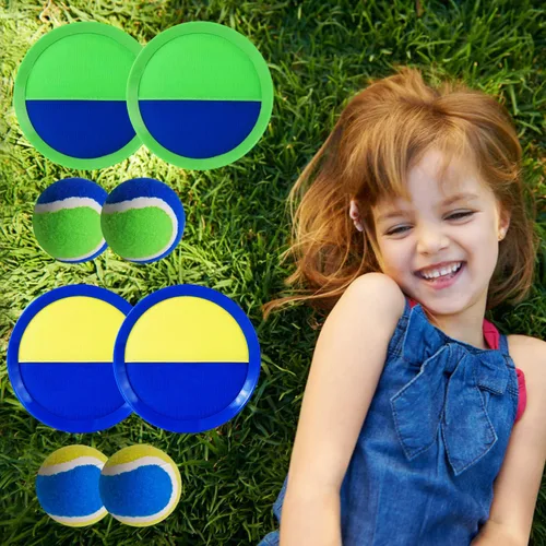 Miniatura 7 de Juego de pelota de captura para niños, juguetes de playa, juegos de lanzamiento y captura de césped en el patio trasero, versión mejorada, lanzar