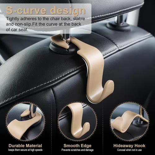 Miniatura 2 de LivTee - Gancho para reposacabezas de asiento de coche, ganchos para asientos de auto, organizador de almacenamiento interior, accesorios para Bling