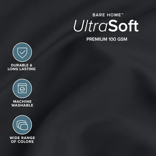 Miniatura 3 de Bare Home Juego de Sábanas Queen - Sábanas de Cama Queen de Microfibra Ultra-Suave de Lujo 1800 - Doble Cepillado - Bolsillos Profundos - Ajuste