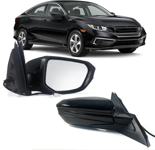 Espejo lateral derecho del lado del pasajero para 2016-2021 HONDA CIVIC LX SE Sport con espejo eléctrico Ajuste manual Plegable No-calor Compatible
