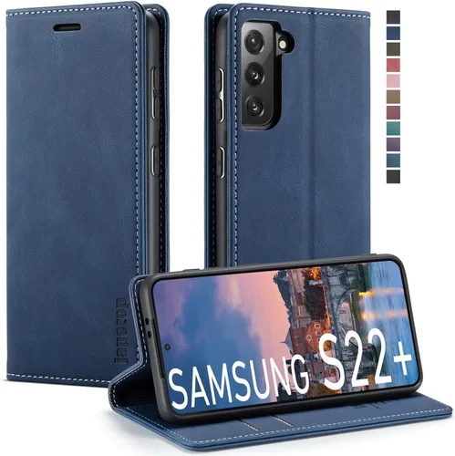 Miniatura 26 de Funda tipo cartera para Samsung Galaxy S22 5G con tarjetero y función atril, bloqueo magnético RFID, funda de piel con tapa para Galaxy S22 5G