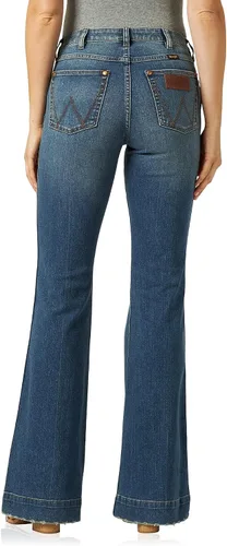 Miniatura 2 de Wrangler Pantalones de mezclilla retro de tiro alto para mujer, Verde