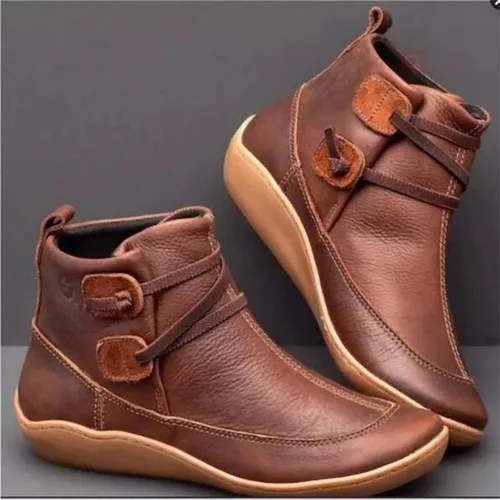 Miniatura 2 de Botas para mujer, botines planos, cómodos, informales, elegantes, occidentales, elegantes, anchos, modernos, sin cierre
