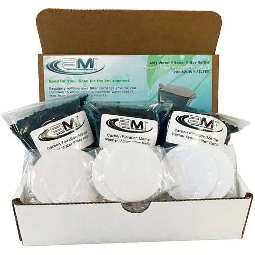 Miniatura 3 de AMI - Jarra de agua con filtro para agua del grifo, dispensador de agua filtrada y recambios de filtro de jarra de agua, filtros de repuesto