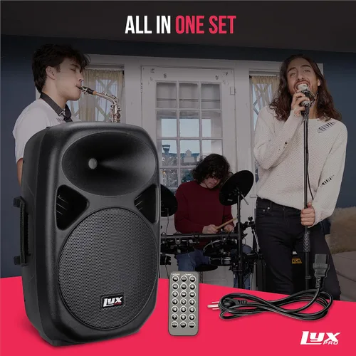 Miniatura 7 de LyxPro Sistema PA de 12" Potente Sistema de Altavoces Activos Portátiles Compactos con Ecualizador, Bluetooth, Ranura para Tarjeta SD, USB, MP3