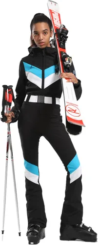 Miniatura 79 de GSOU SNOW Traje de esquí para mujer, traje de nieve delgado de una pieza, chaqueta de nieve, impermeable, resistente al viento, deportes al aire