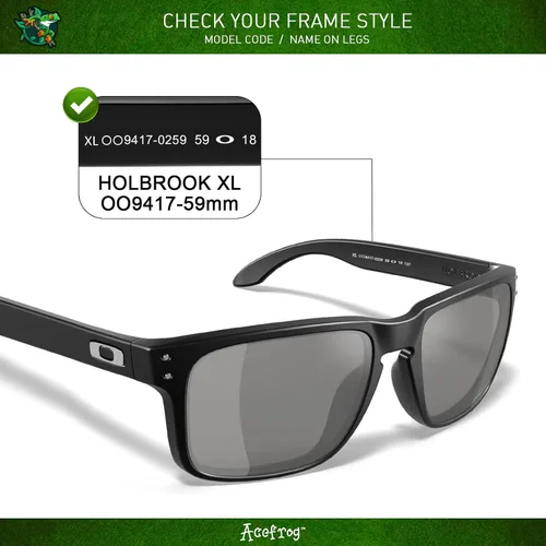 Miniatura 2 de Acefrog 8 pares de lentes polarizados de repuesto para gafas de sol Oakley Holbrook XL OO9417, ajuste perfecto, inastillables, antiarañazos, paquete
