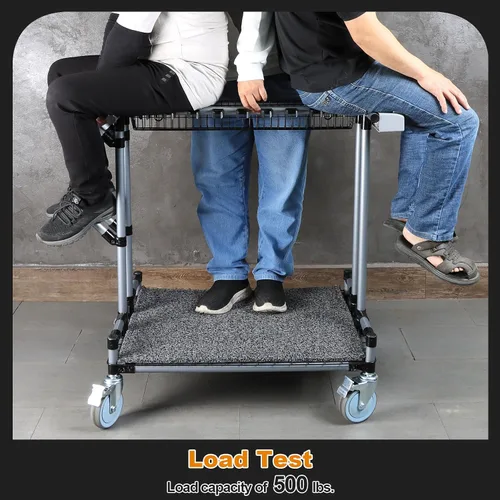 Miniatura 6 de Carrito organizador de herramientas de jardín de alta resistencia, ideal para jardinería, ruedas mejoradas de 5 pulgadas para césped y arena