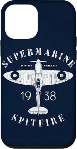 Miniatura 21 de iPhone 12 Pro Max Spitfire RAF Británico WW2 Fighter Aviation Case Supermarine Aviation
