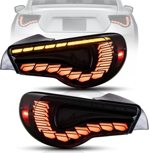 Miniatura 13 de VLAND Conjunto de luces traseras para Toyota GT86 2012-2020, BRZ 2013-2018, FRS 2012-2016 con señal de giro, luz LED DRL, enchufar y usar