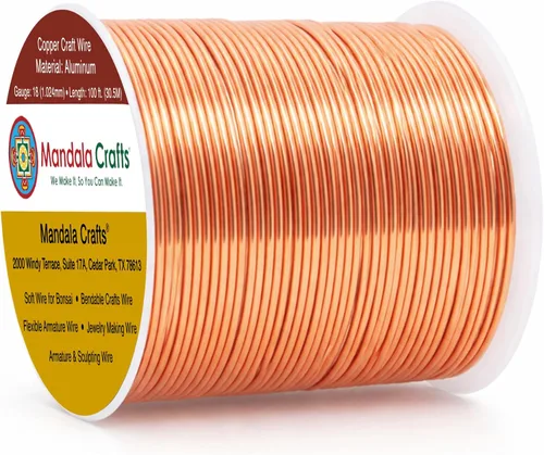 Miniatura 167 de Mandala Crafts - Alambre de aluminio anodizado de 8 calibre para hacer joyas - 9.75 m de alambre flexible negro colorido - Flexible para bonsái