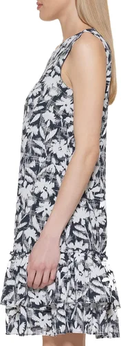 Miniatura 3 de Tommy Hilfiger Tommy Hilfiger - Vestido de cambio sin mangas con doble volante para mujer