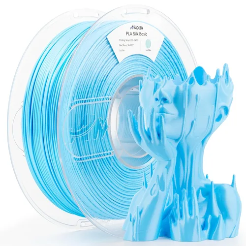 Miniatura 22 de AMOLEN - Filamento de seda PLA para impresora 3D de 1.75mm, filamento brillante blanco para impresión 3D, carrete de 1kg (2.2 libras), compatible