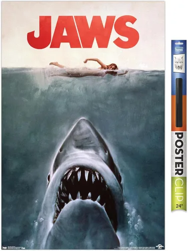 Miniatura 13 de Trends International Jaws - Póster de pared de una hoja, 14.725 x 22.375 pulgadas, versión con marco negro