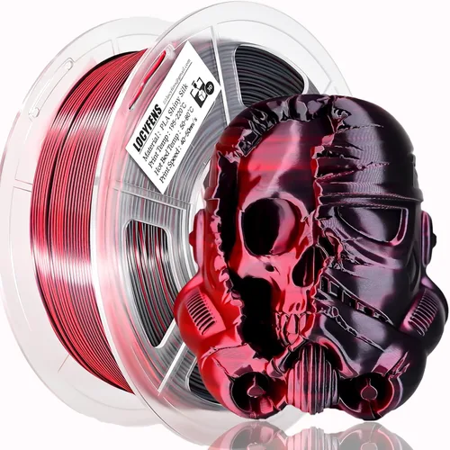 Miniatura 12 de Filamento de impresora 3D PLA, arcoíris 3 en 1, filamento PLA de 1.75mm +/-0.02mm, filamento sedoso de impresión de alta velocidad de tres