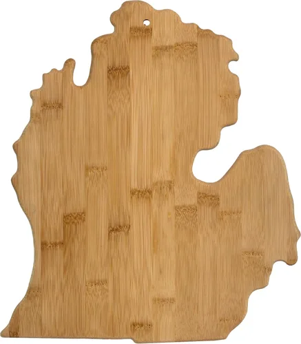 Miniatura 35 de Tabla para cortar y servir modelo Alabama de Totally Bamboo, de bambú 100%, para cocina y entretenimiento, Alabama, Marrón