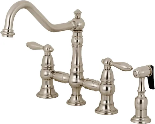 Miniatura 8 de Kingston Brass KS3277ALBS Grifo de cocina con rociador lateral, latón cepillado, 13.06 x 14.06 x 9.44 Cobrizo cepillado
