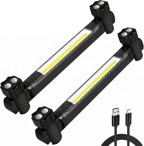 Miniatura 12 de Luz de trabajo, 2500 lm ultra brillante, luces LED de trabajo recargables de 5200 mAh, barra de luz de trabajo magnética debajo del capó