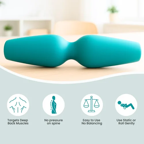 Miniatura 7 de Rodillo de espuma para aliviar el dolor de espalda, mejorado a silicona flexible, Ultra Roll elimina la presión de los huesos y los músculos