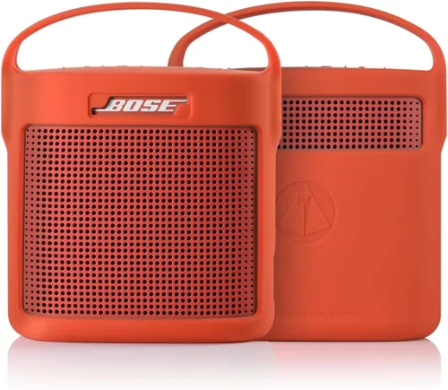 Funda de silicona para altavoz Bluetooth Bose SoundLink Color II, funda de transporte de viaje, funda protectora para altavoz (rojo coral)