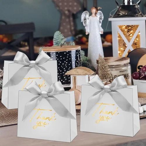Miniatura 6 de Paquete de 30 pequeñas bolsas rojas de regalo de agradecimiento, mini bolsas de regalo, bolsas de dulces a granel con lazo rosa para Navidad, baby