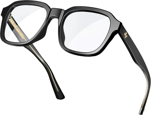 Miniatura 19 de VISOONE Gafas de luz azul de bloqueo con montura cuadrada extragrande de moda para computadora para mujeres y hombres BENNETT Azul Nilo