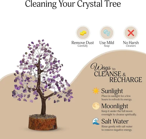 Miniatura 6 de Árbol de cristal de amatista, cristales curativos, decoración de habitación morada, decoración de cristal, árbol de cristal, accesorios de Alambre