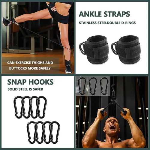 Miniatura 7 de Cable Machine Attachment, Cable Attachments for Gym, Gym Cable Attachments, Cable Machine Attachments Set