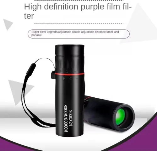 Miniatura 4 de Telescopio monocular compacto de alta potencia, tubo individual portátil de aumento 8X para senderismo, observación de aves, observación