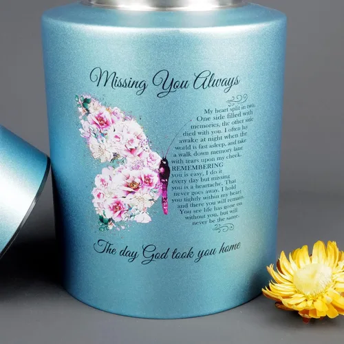Miniatura 9 de Urnas de cremación pequeñas de hasta 60 libras para parte de cenizas adultas masculinas y femeninas, mini urna decorativa conmemorativa de recuerdo