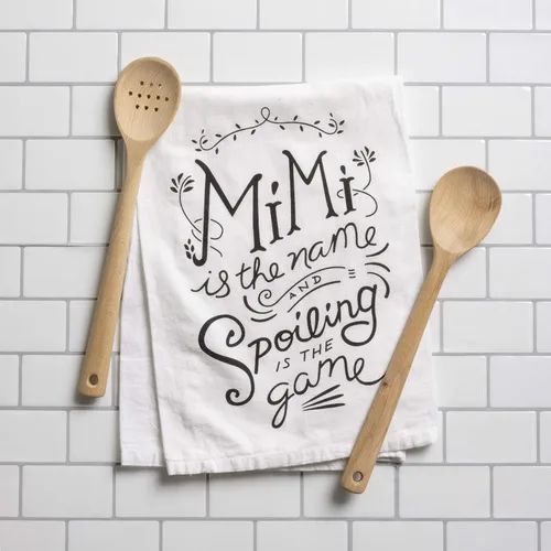 Miniatura 2 de Primitives by Kathy - LOL Made You Smile: Trapo de cocina de 28 x 28 pulgadas, con texto en inglés “Mimi is The Name
