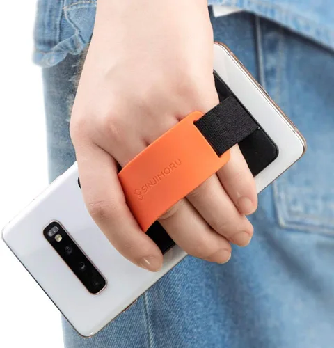 Miniatura 4 de Sinjimoru - Soporte para teléfono con agarre y tarjetero con soporte para teléfono, cartera adhesiva segura para iPhone con soporte con patas