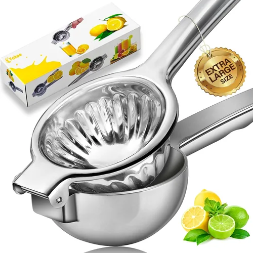 Miniatura 8 de Vakoo Exprimidor de limón 2 en 1, resistente al óxido, exprimidor manual para limón, lima y cítricos, fácil de usar y limpiar, esencial de cocina