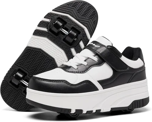 Zapatos con ruedas para niños, zapatos de patinaje para niños y niñas, zapatillas atléticas con ruedas, adecuados para principiantes