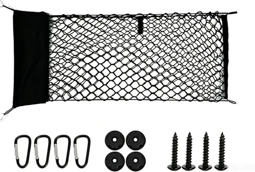 Miniatura 9 de Red de carga universal para caja de camión, bolsa de malla de almacenamiento para camioneta, organizador de carga, red de carga (35 x 15.7 pulgadas)