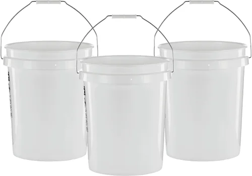 Miniatura 10 de United Solutions Cubo de 5 galones de plástico resistente con mango cómodo, fácil de limpiar, perfecto para trabajos de mejoras en el hogar o Negro