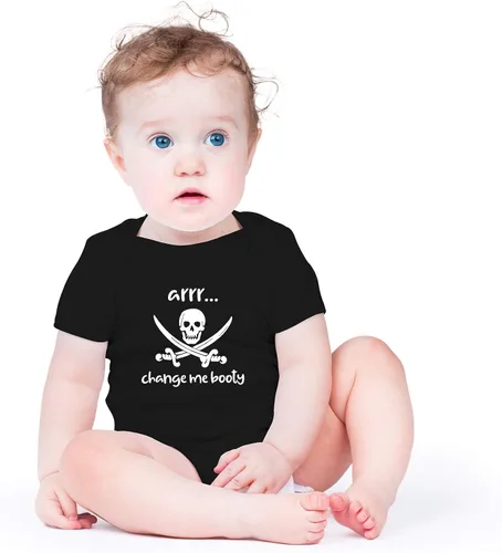 Miniatura 14 de AW Fashions Arrr Change Me Booty - Body divertido y adorable para recién nacido, ropa de bebé a la moda