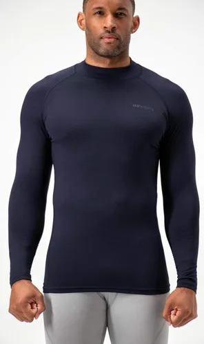 Miniatura 4 de DEVOPS Paquete de 2 camisas térmicas de cuello alto falso para hombre, camisetas de manga larga de compresión y sudaderas con capucha
