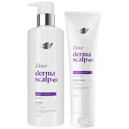 Conjunto Dove para el Cuero Cabelludo + Terapia Capilar – Champú Clarificante que Aumenta la Densidad y Acondicionador Fortalecedor con Vitaminas B3