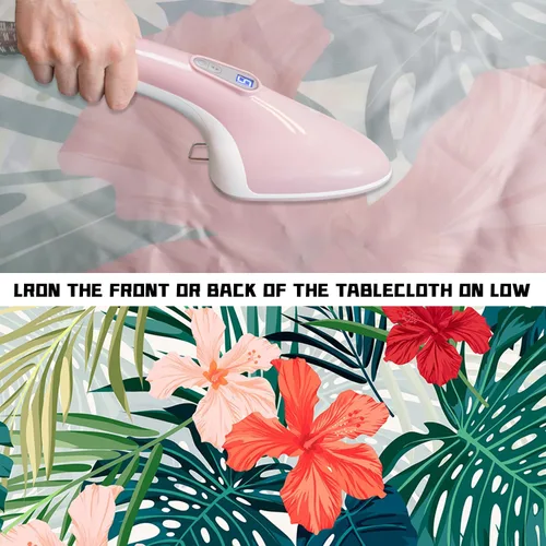 Miniatura 6 de Round Tablecloth Palm Flowers Fitted Tablecloth with Elastic Round Outdoor Tablecloths for Tables Waterproof Reusable Table Cover for Indoor and
